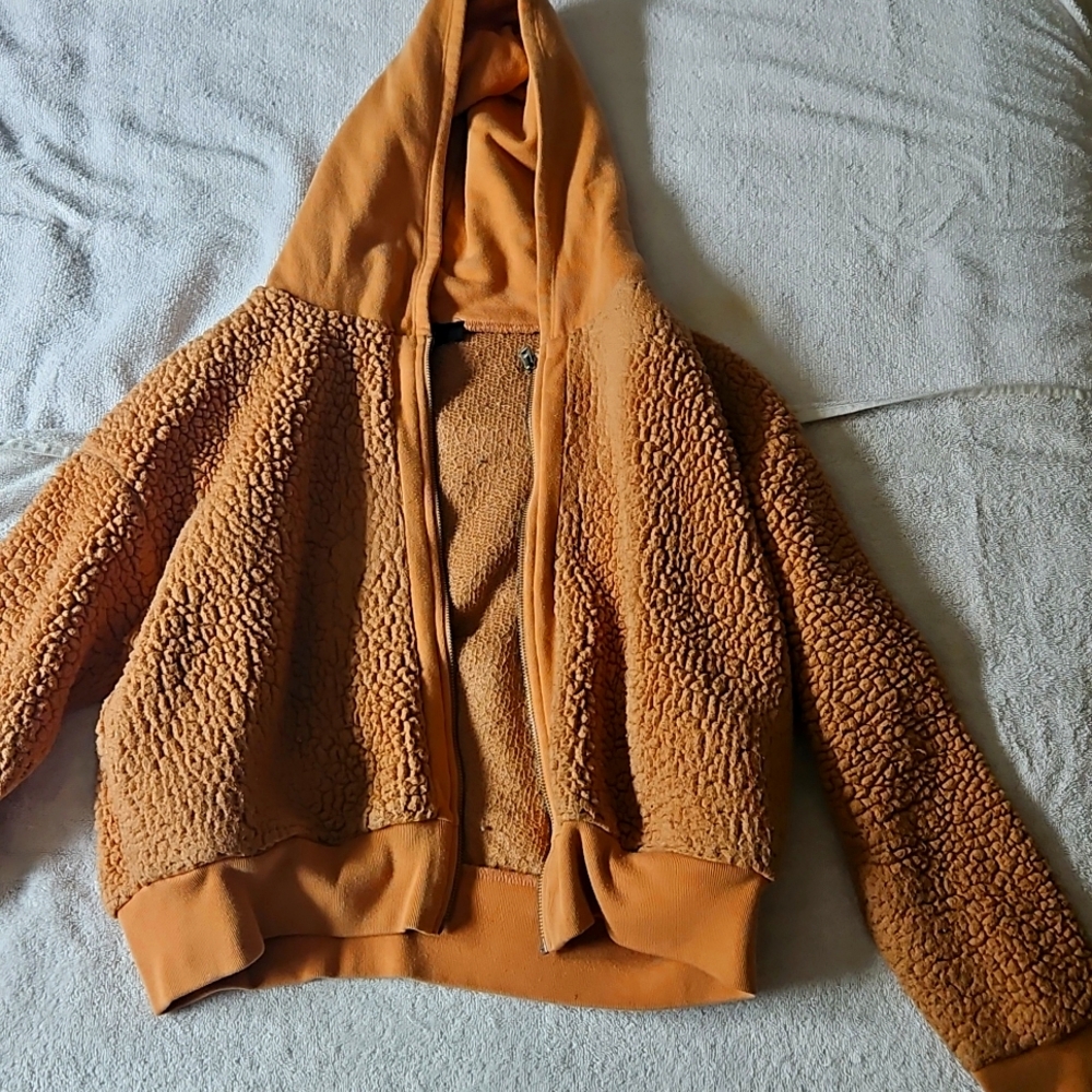 Brown Zip Us Teddy Jackwt